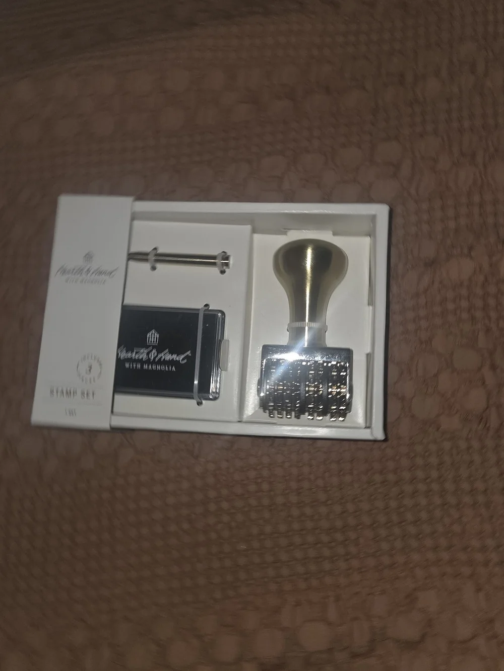Hearth & hand magnolia 3pc metal stamp gift set